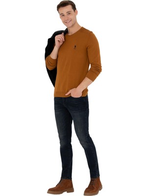U.S. Polo Assn. Erkek Bisiklet Yaka Slim Fit Kazak 1629680