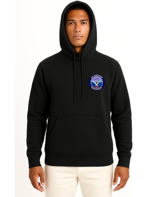 Bahriyeli Collection Kapüşonlu Tcg Turgutreis F241 Cep Tasarımlı Unisex Sweatshirt