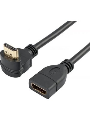 Storemax PX-4667 HDMI Dişi Erkek Uzatma, 1 Metre 90 Derece HDMI Uzatma Kablosu HDMI Uzatma, L Tip HDMI Uzatma, 1 Metre HDMI Uzatma