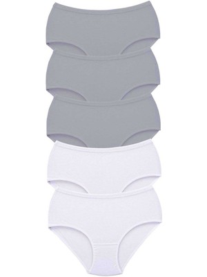 MELENERS 5 Adet Tutku Kadın Yüksek Bel Bato Kalın Lastik Külot S11