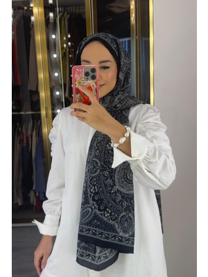 Carell Betül Duman'ın Tercihi Ethnich Siyah Comfy Ipek Şal