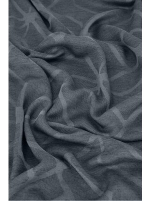 Carell Vence Çift Taraflı Geometrik Desen Ipek Şal Antrasit