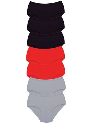 MELENERS 7 Adet Tutku Kadın Yüksek Bel Bato Kalın Lastik Külot S12