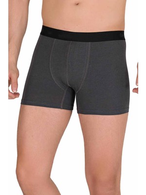 MELENERS Pamuk Modal Likralı Esnek Erkek Boxer Füme 4476B