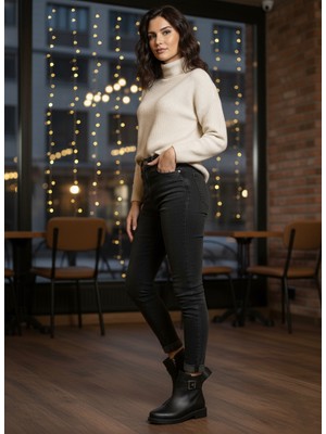 Pierre Cardin 910 Logo Detaylı Günlük Fermuarlı Kadın Bot