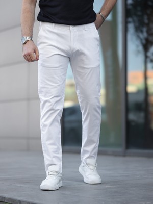 Baselco Slim Fit Chino Keten Pantolon