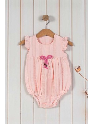 Dinamik çocuk %100 Pamuk Kız Bebek/yenidoğan Fiyonklu Alttan Çıtçıtlı Badi/body