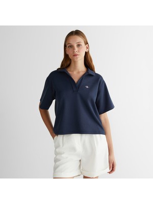 Gant Kadın Lacivert Logolu Polo