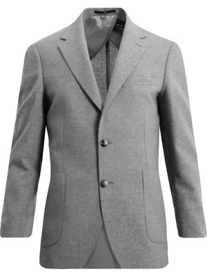 Uki Gri Mono Yaka Klasik Ceket