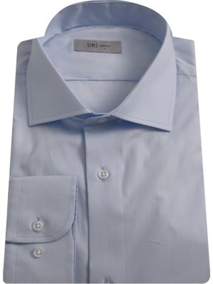 Uki Mavi Comfort Fit Uzun Kol Gömlek