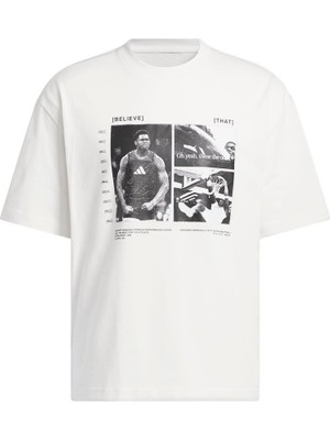 adidas Erkek  Beyaz  T-shirt ANTED GFX TEE 2 JM2679