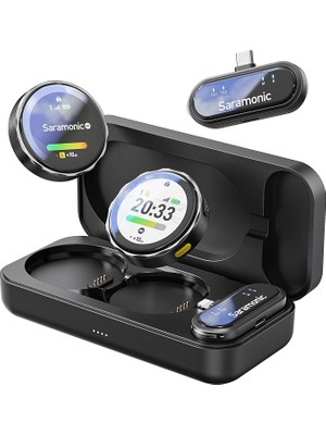 Blinkme U2 Kablosuz Yaka Mikrofonu, Android Tip C Akıllı Telefon iPhone 15 Gürültü Engelleme, 8 Saat Pil, 100 M Iletim, Canlı Akış Video Kaydı Için Kablosuz Yaka Mikrofon