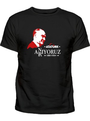 Efendioğlu Design Anıyoruz Arıyoruz Baskılı 10 Kasım Baskılı Atatürk Çocuk Tişört