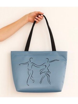 Ada Kostüm Ritmo Dansçı Baskılı Mat Saten Çanta