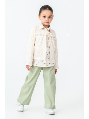 Kinderos Yakası Bağlamalı Kız Çocuk 3\'lü Takım - 26K 4499