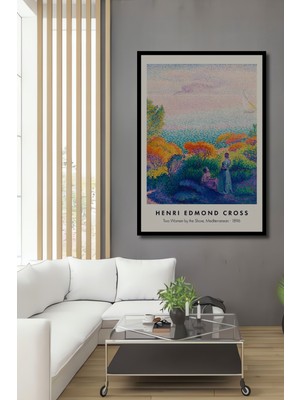 Teona Ahşap Dekoratif Ahşap Dikdörtgen Tablo Iki Kadın Akdeniz Sahili Çerçeve Görünümlü