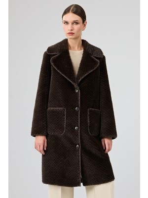 Derimod Corvara Kadın Kahverengi Teddy Kaban 25WGP5316FF