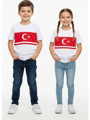 Kinderos Türk Bayraklı Basic Çocuk Tişört - 26Y 1453