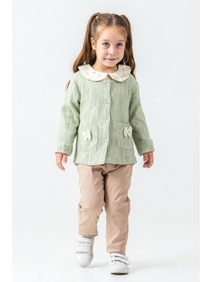 Kinderos Fiyonk Cep Detaylı Kız Çocuk 3\'lü Takım - 26K 4497