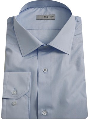 Uki Mavi Slim Fit Uzun Kol Gömlek