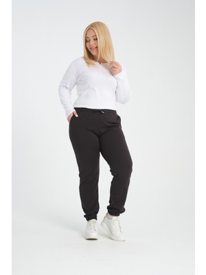 Banega Curve Kışlık Jogger Cepli Dalgıç Kumaş Şardonlu Polar Eşofman Altı