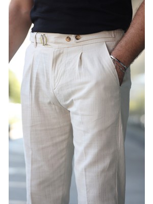 Baselco Tasarım Italyan Model Keten Pantolon