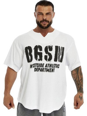 Oversize Dokulu Pamuk T-Shirt Bgsm 3383