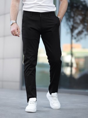 Baselco Slim Fit Chino Keten Pantolon Erkek Desenli Tasarım ile Günlük Şıklık Sunar