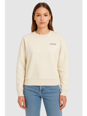 Guess Kadın Aurelia Aktif Sweatshirt - Beyaz