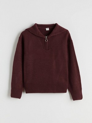 LC Waikiki Lcw Kids Mürdüm Polo Yaka Kız Çocuk Kazak