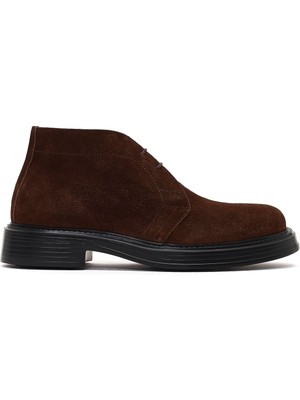 Derimod Erkek Kahverengi Bağcıklı Süet Deri Bot 25WFD611110