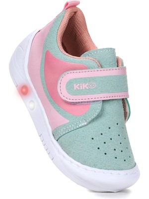 Kiko Kids  Kugan Cırtlı Işıklı Kız Bebek Yürüyüş Spor Ayakkabı