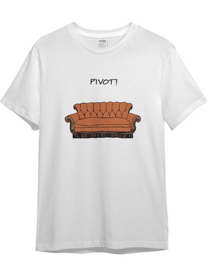 The Lucid Lab Pivot! / Friends Tişört - Beyaz