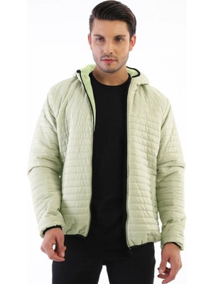 D1fference İçi Astarlı Cepli Kapüşonlu Jel Elyaflı Su ve Rügar Geçirmez Erkek Kışlık Mont