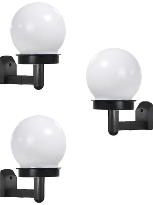 Misda Store Solar Bahçe Lambası Beyaz - Güneş Enerjili Duvar Armatür (3 Adet)