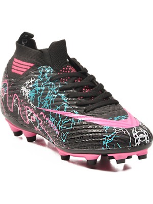 Laliga Siyah-Fuşya Çoraplı Erkek Krampon Air 600 M Krampon