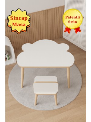 Mesavista Çocuk Aktivite Masası, Etkinlik Masası, Çocuk, Sincap Çalışma Masa- Sandalye Takımı Yaz- Sil Yüzey