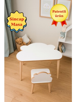 Mesavista Çocuk Aktivite Masası, Etkinlik Masası, Çocuk, Sincap Çalışma Masa- Sandalye Takımı Yaz- Sil Yüzey