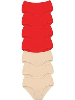 MELENERS 7 Adet Tutku Kadın Yüksek Bel Bato Kalın Lastik Külot S5