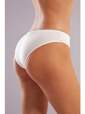 Golshan Gala Mini Slip, Kadın Dantelli Ekru Külot