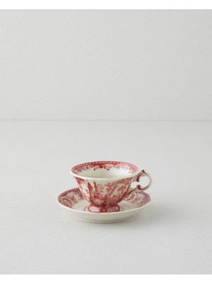 English Home Preston Stoneware 2 Parça 1 Kişilik Kahve Fincan Takımı 100 ml Bordo