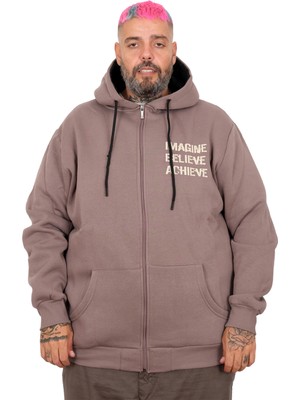 Mode Xl Erkek Büyük Beden Sweat Kapşon Ferm. Baskılı 24538