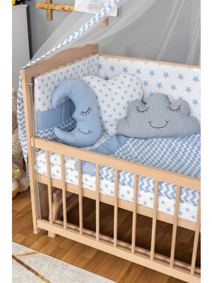 Bamgidoo Mobilya Bebek Beşiği Yastığı Kalp Bulut Ay Model 3 Yastık
