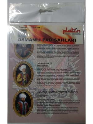 Tanex Platin Resimli Osmanlı Padişahları Stickers