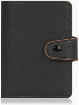 Cengiz Pakel Çıtçıt Detaylı Unisex Kartlık - 2518 - Siyah/taba