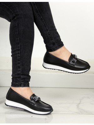 Asl Shoes Store Ortopedik Tabanlı Kadın Cilt Tokalı Rahat Hafif Günlük Casual Ayakkabı