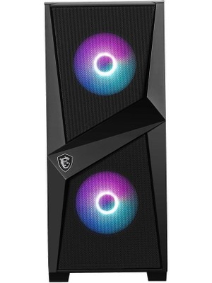 Nil Avm Msı Mag Forge 100R Temperlı Cam Argb Psu Yok 2X120MM 1X120MM Gamıng Bilgisayar Kasası Siyah