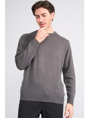 Çetinkaya Mentality K25 3175 Bisiklet Yaka Triko Basic Koyu Gri