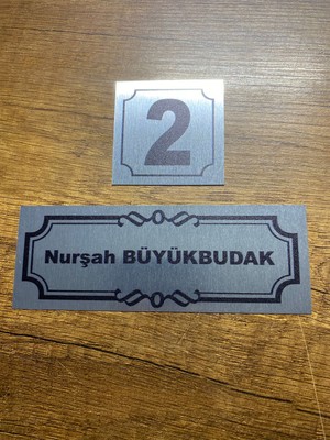 Outdoor One Kapı İsimliği Klasik Ev Dış Kapı İsimliği Çelik Kapı İsimliği Gümüş0007