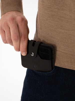 Cacharel Erkek Kahverengi %100 Deri Kartlık 50316497-VR029